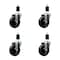 Service Caster 4'' SS Soft Rubber Wheel Swivel 1-1/2'' Expanding Stem Caster Set, 4PK SCC-SSEX20S414-SRS-112-4 - alternate 1